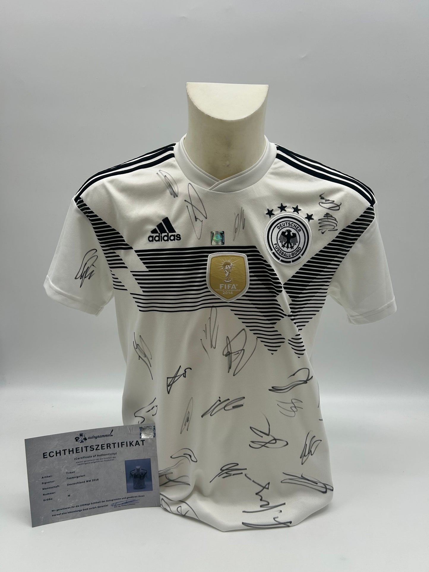 Deutschland Trikot WM 2018 Teamsigniert COA Adidas DFB Fußball Autogramm M