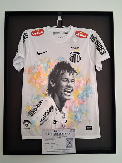 FC Santos jersey portrait Neymar hand painted M