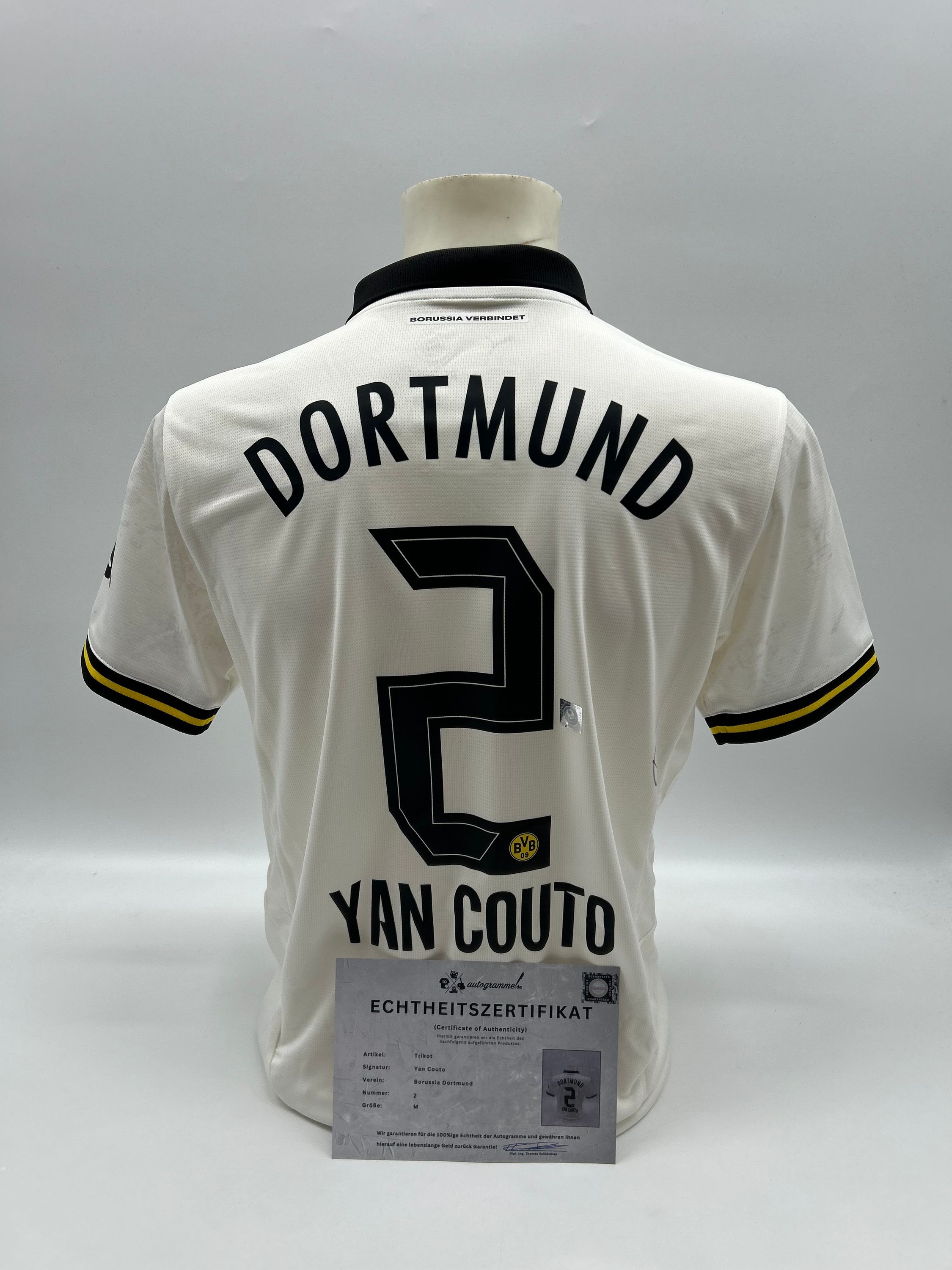 Borussia Dortmund Trikot Yan Couto signiert  BVB Puma neu Autogramm  M