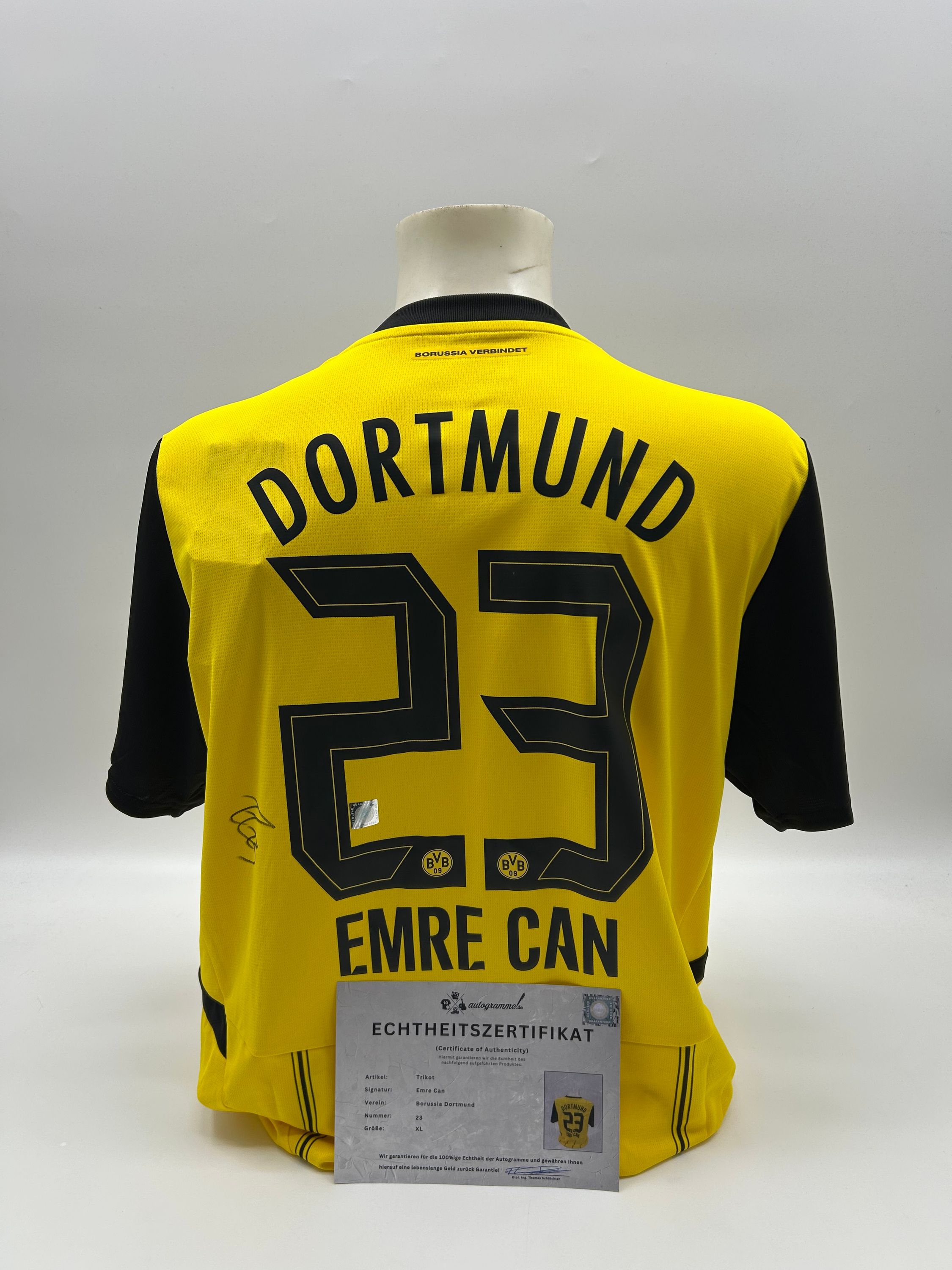 Borussia Dortmund Trikot signiert Emre Can BVB  Autogramm Puma XL