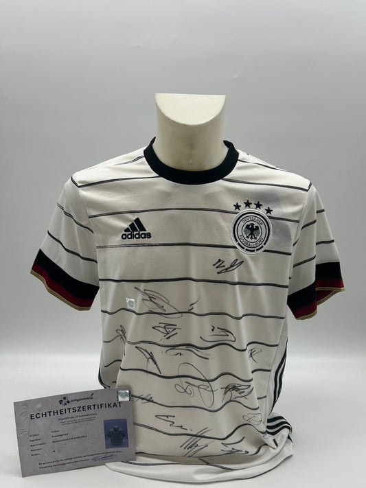 Deutschland Trikot EM 2020/2021 Teamsigniert Adidas COA DFB Fußball Autogramm M