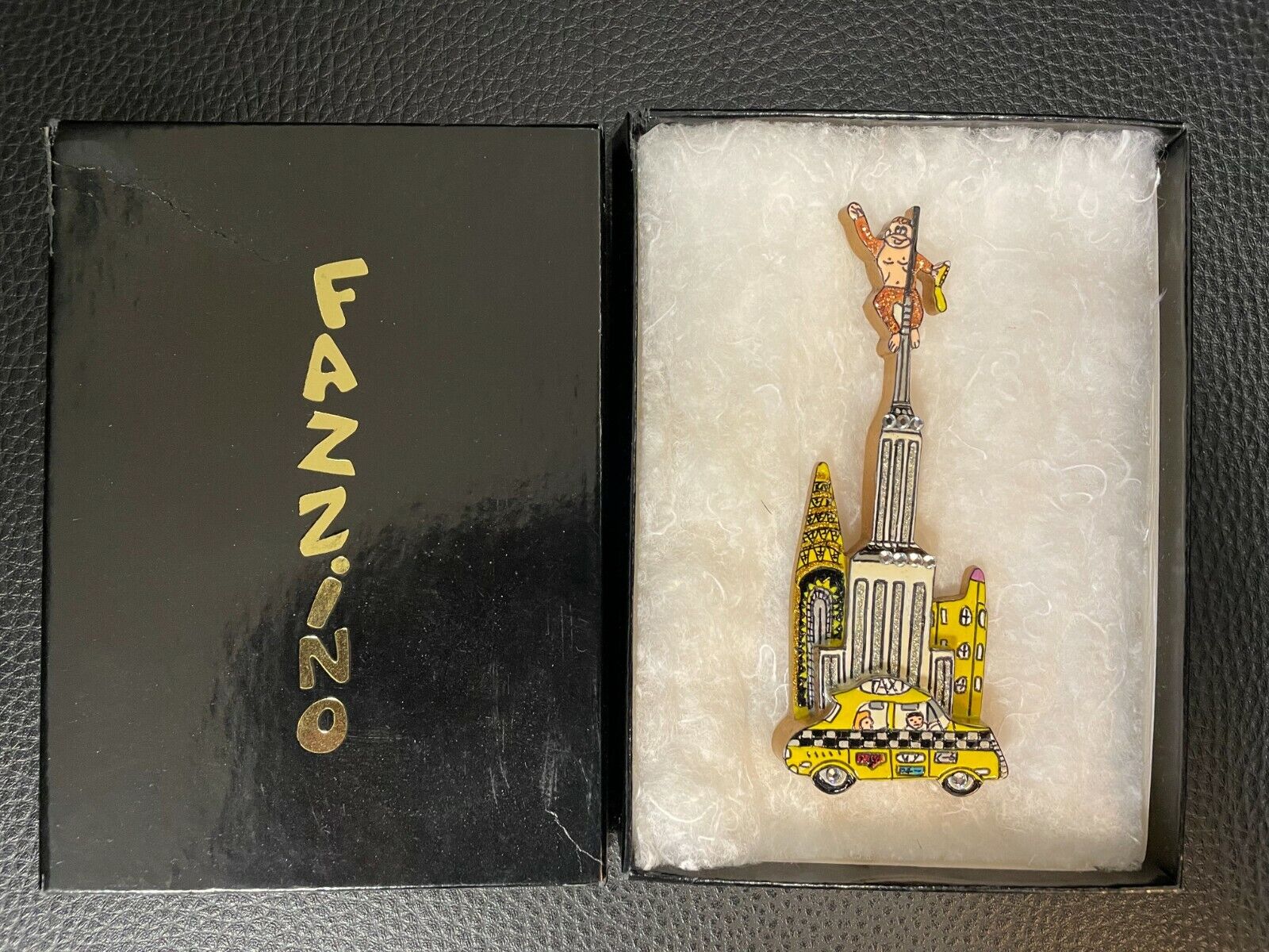 Charles Fazzino: Signed handmade limited brooch
