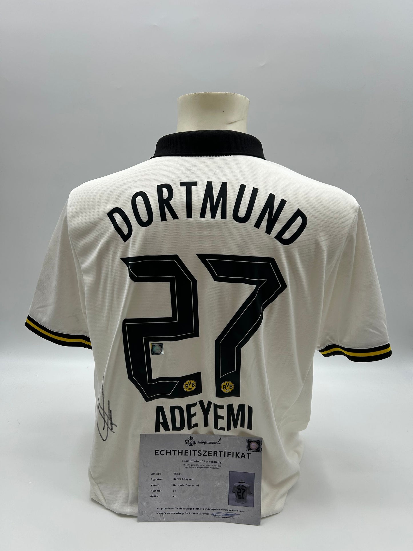 Borussia Dortmund Trikot Karim Adeyemi signiert  BVB  Autogramm Puma XL