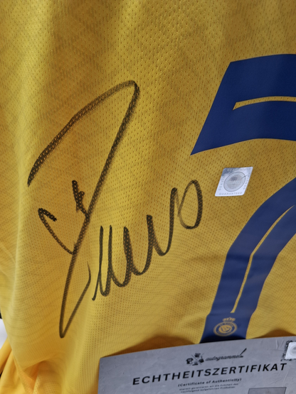 Al Nassr FC Trikot Cristiano Ronaldo signiert Autogramm COA Fußball XXL