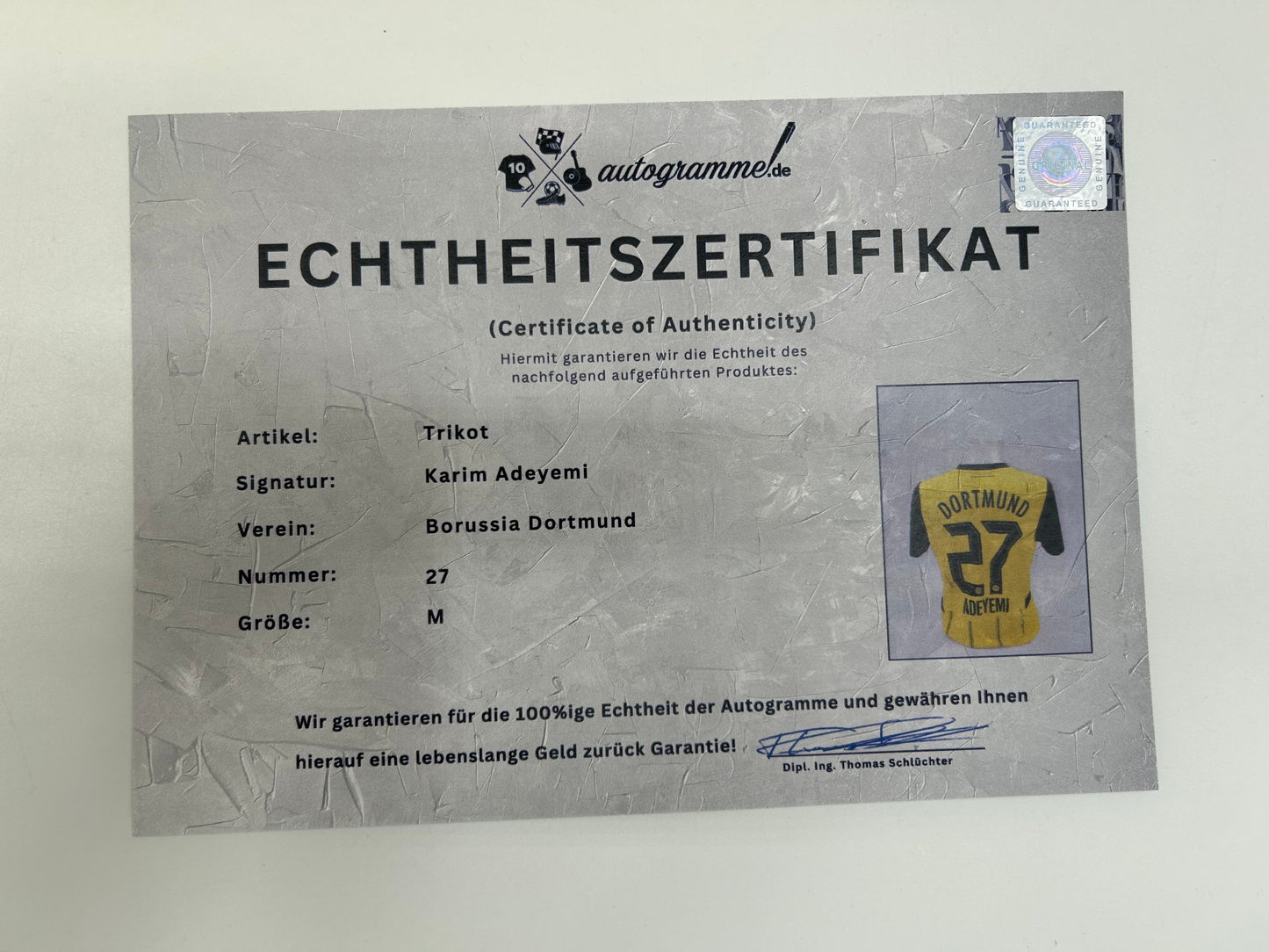 Borussia Dortmund Trikot Karim Adeyemi signiert  BVB  Autogramm Puma M