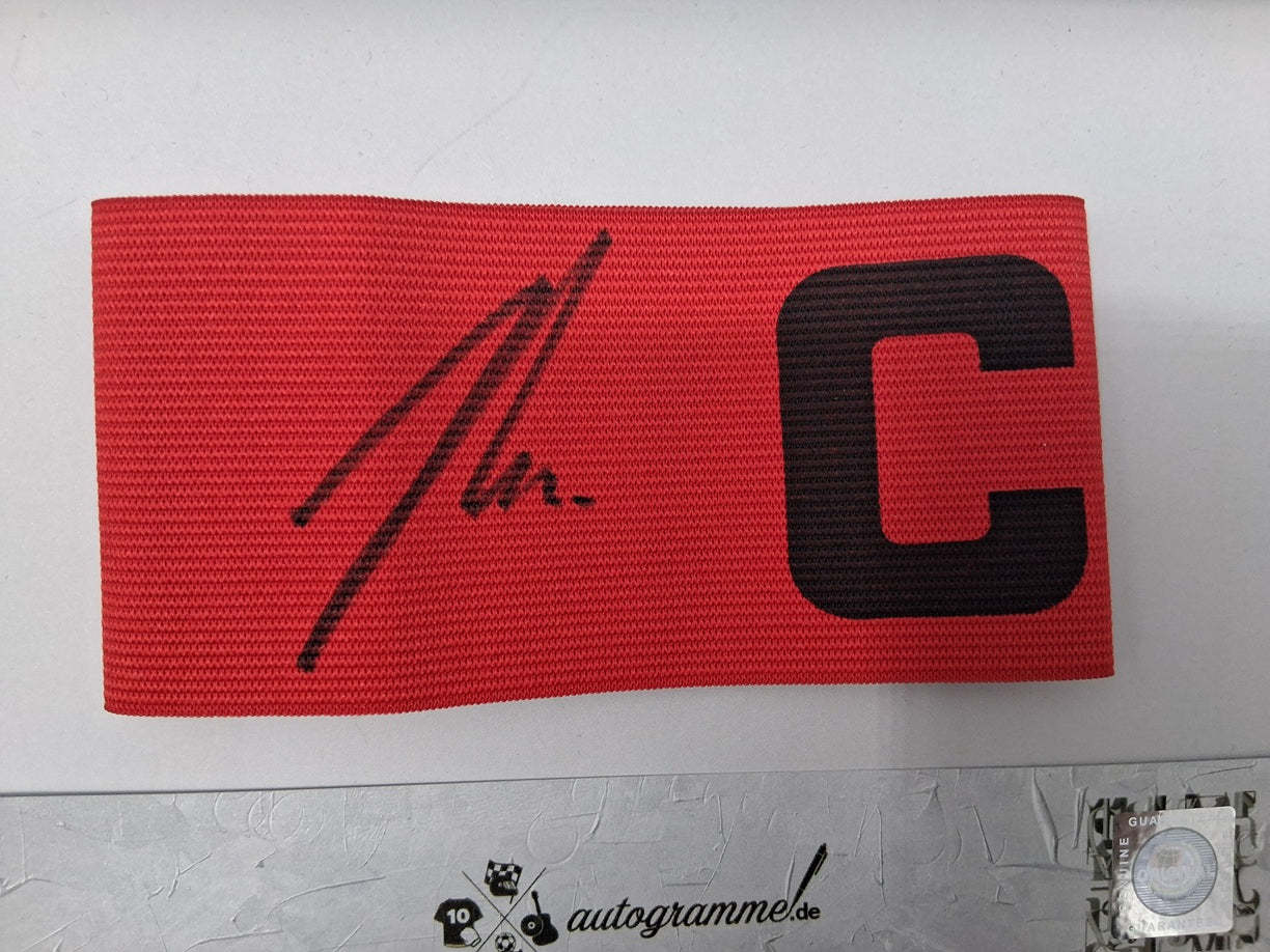 Kapitänsbinde Joshua Kimmich signiert im Rahmen Bayern München COA Autogramm