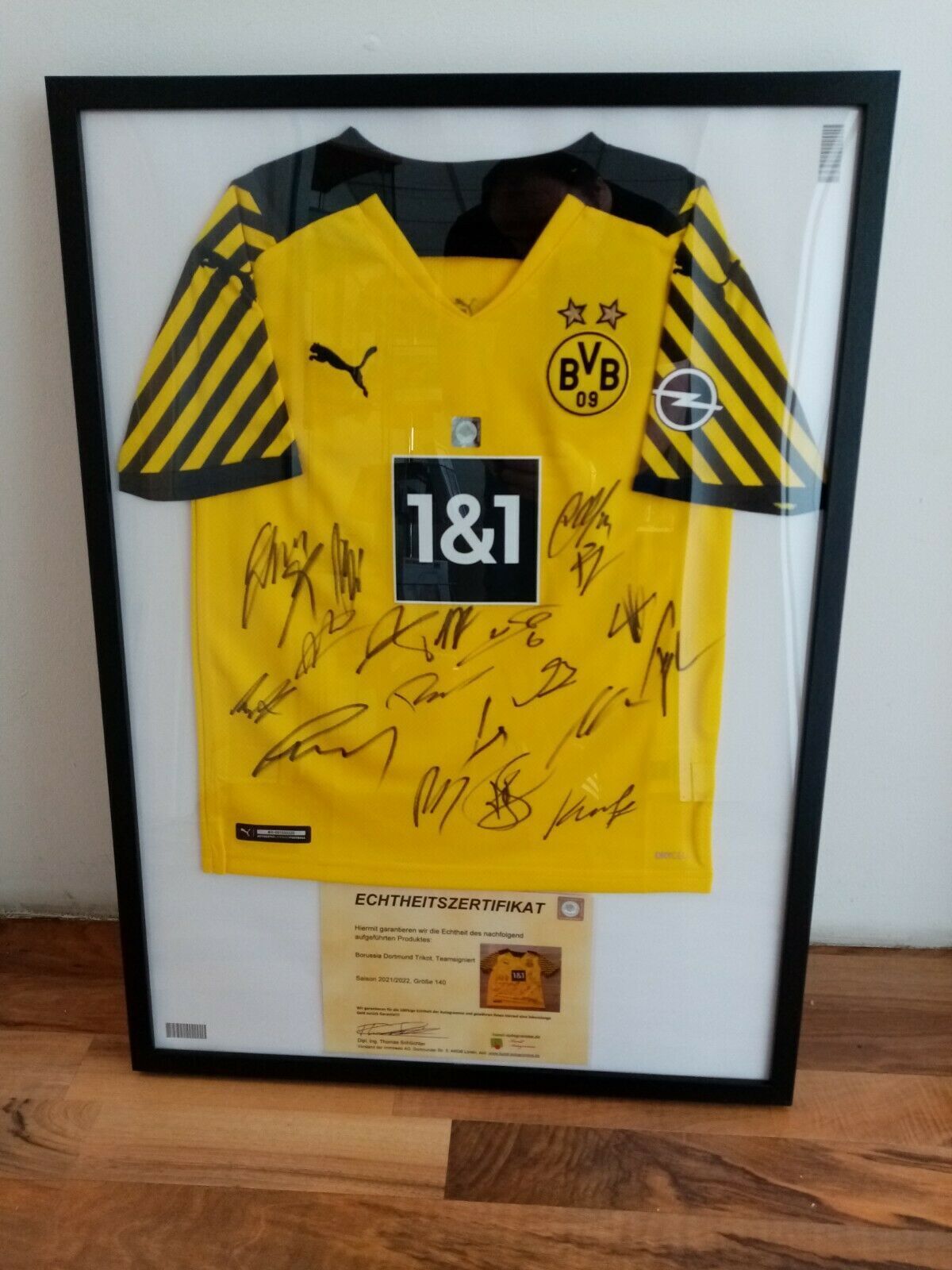 BVB Trikot 2019/2020 Teamsigniert Borussia Dortmund COA Puma L