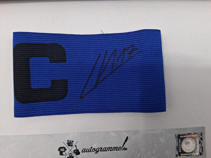 Kapitänsbinde Lucas Vázquez signiert im Rahmen Real Madrid COA Autogramm