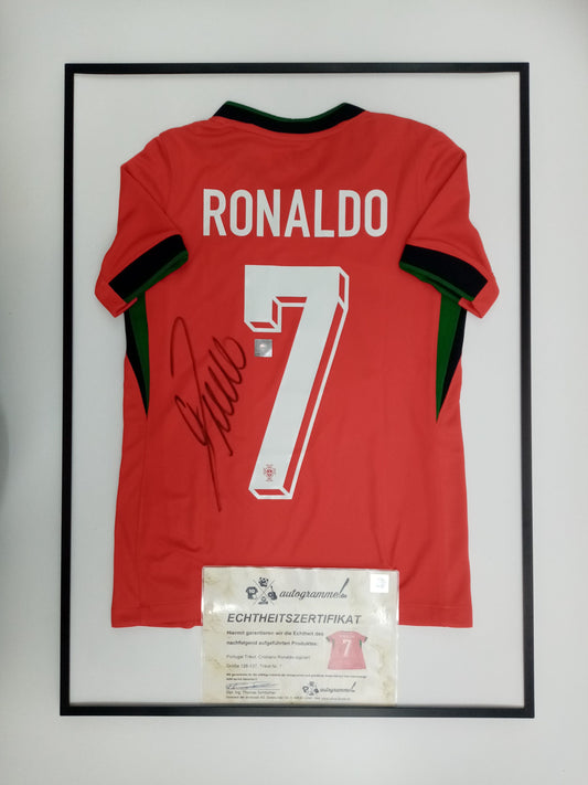 Portugal Trikot Cristiano Ronaldo signiert im Rahmen COA Nike Fußball CR7 Real Madrid