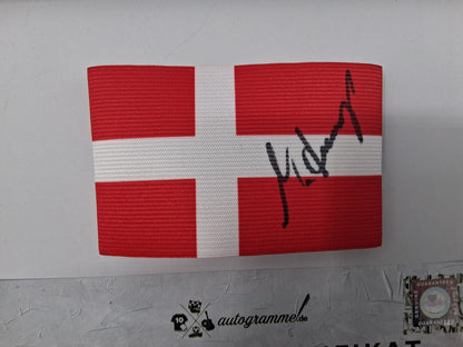Kapitänsbinde Michael Laudrup signiert im Rahmen Dänemark COA Autogramm