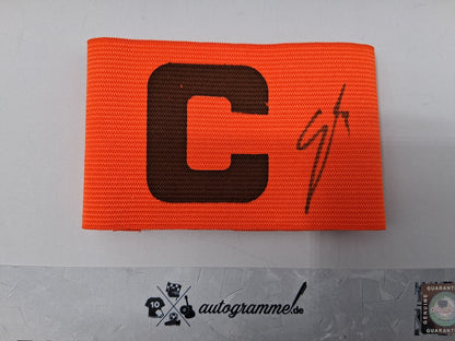 Captain's armband signed by Mario Götze in a frame for DFB Germany World Champion