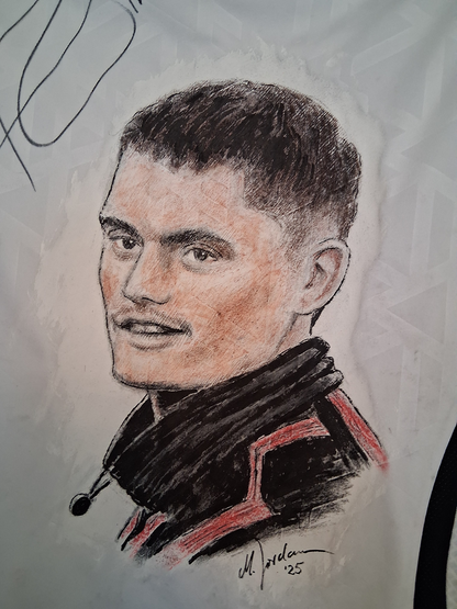 DFB Trikot Portrait Florian Wirtz handgemalt und signiert adidas XS