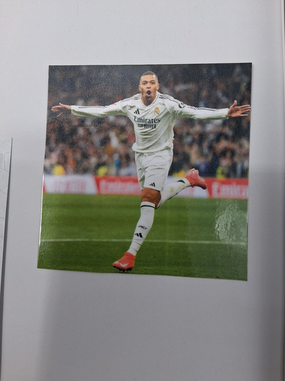 Kapitänsbinde Kylian Mbappe signiert im Rahmen Real Madrid COA Autogramm