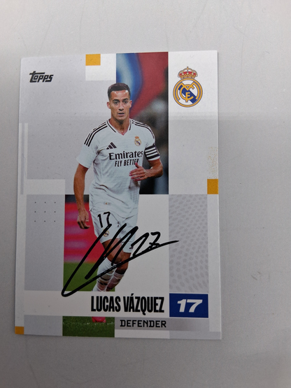 Kapitänsbinde Lucas Vázquez signiert im Rahmen Real Madrid COA Autogramm