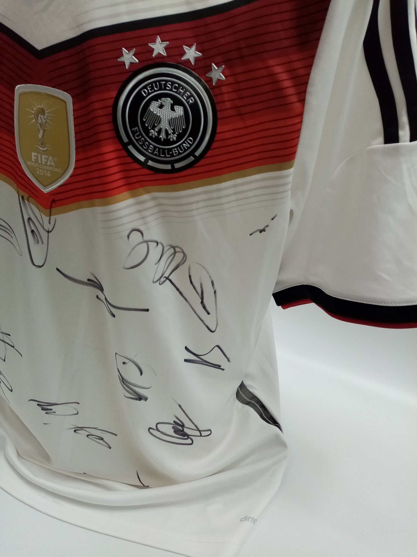 Deutschland Trikot WM 2014 Teamsigniert Fußball DFB Weltmeister Adidas COA L