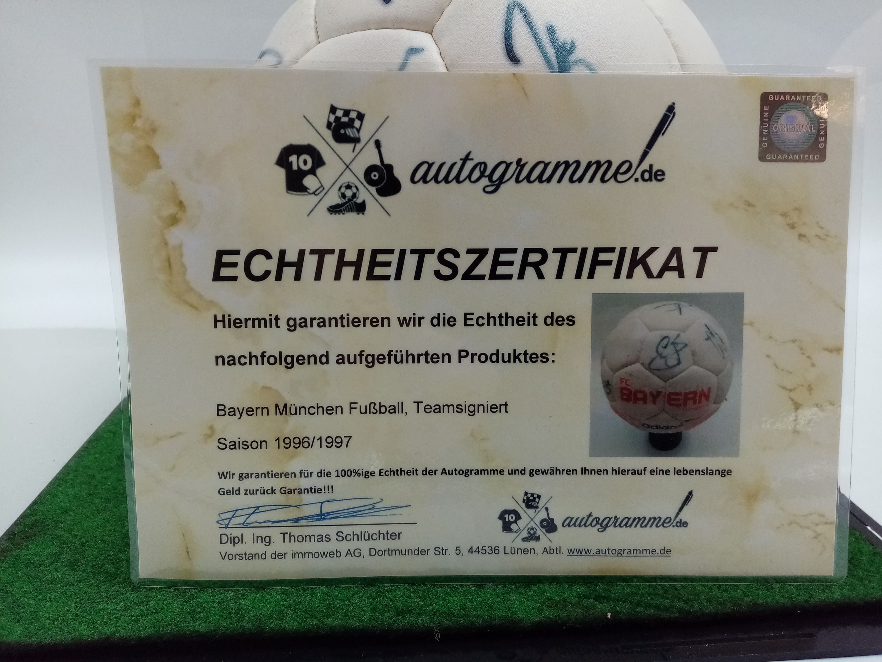 FC Bayern Munich football team signed 1996/1997 autographs Bundesliga FCB