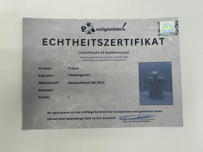 Deutschland Trikot EM 2012 Teamsigniert  COA Adidas DFB Fußball Autogramm L