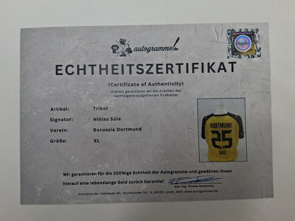 Borussia Dortmund Trikot Niklas Süle signiert BVB Autogramm Puma neu XL