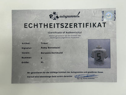 Borussia Dortmund Trikot Ramy Bensebaini signiert Autogramm BVB Puma XL