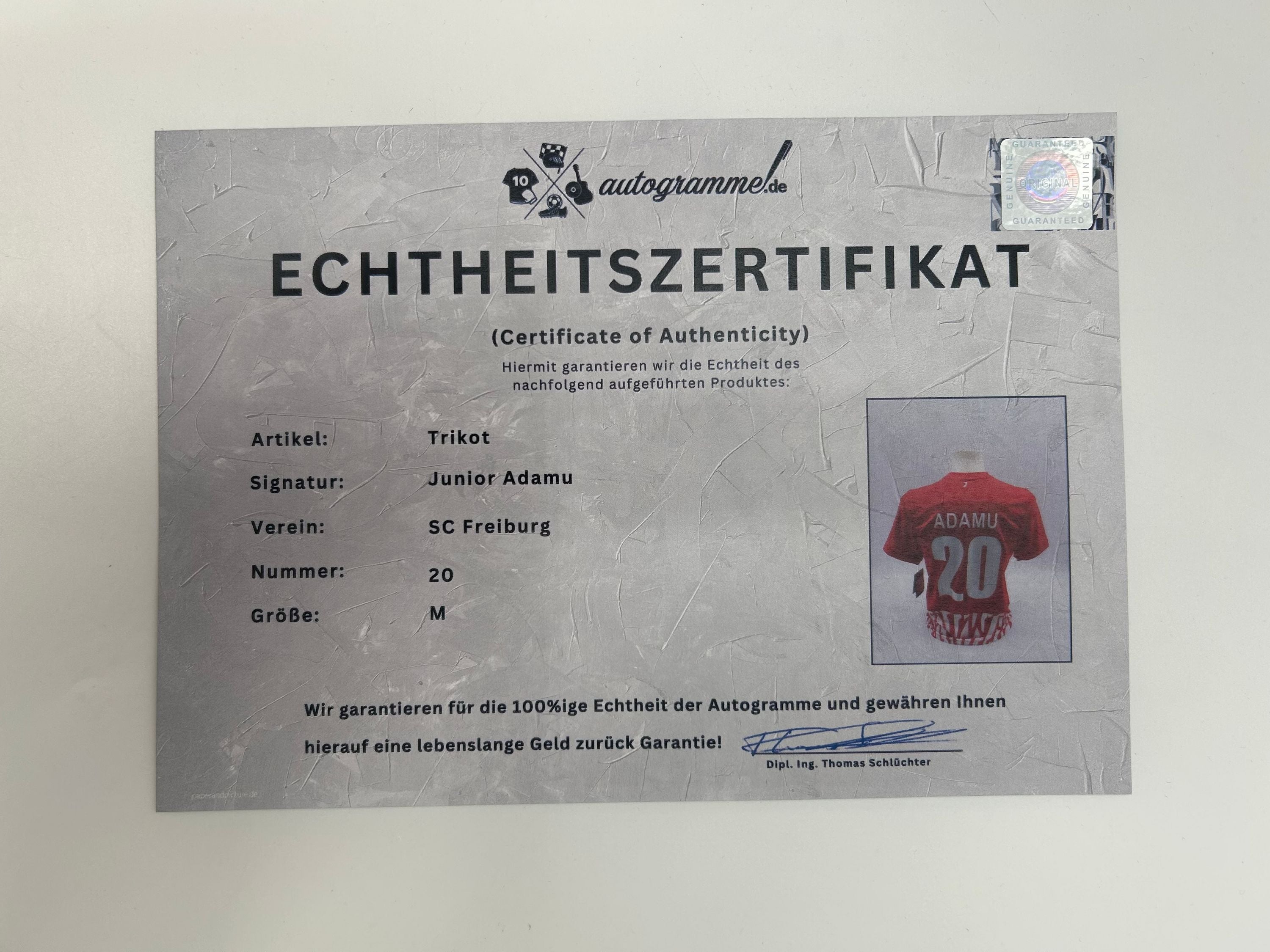 SC Freiburg jerse signed Junior Adamu Nike Autogram M