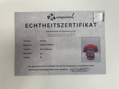SC Freiburg jerse signed Junior Adamu Nike Autogram M