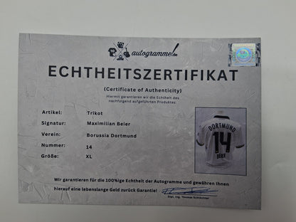 Borussia Dortmund Trikot Maximilian Beier signiert BVB Bundesliga Puma XL