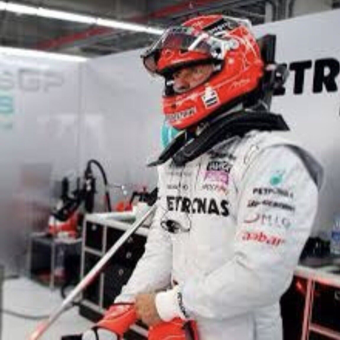 Michael Schumacher Formel 1 original getragene Fahrerhandschuhe signiert Autogramm