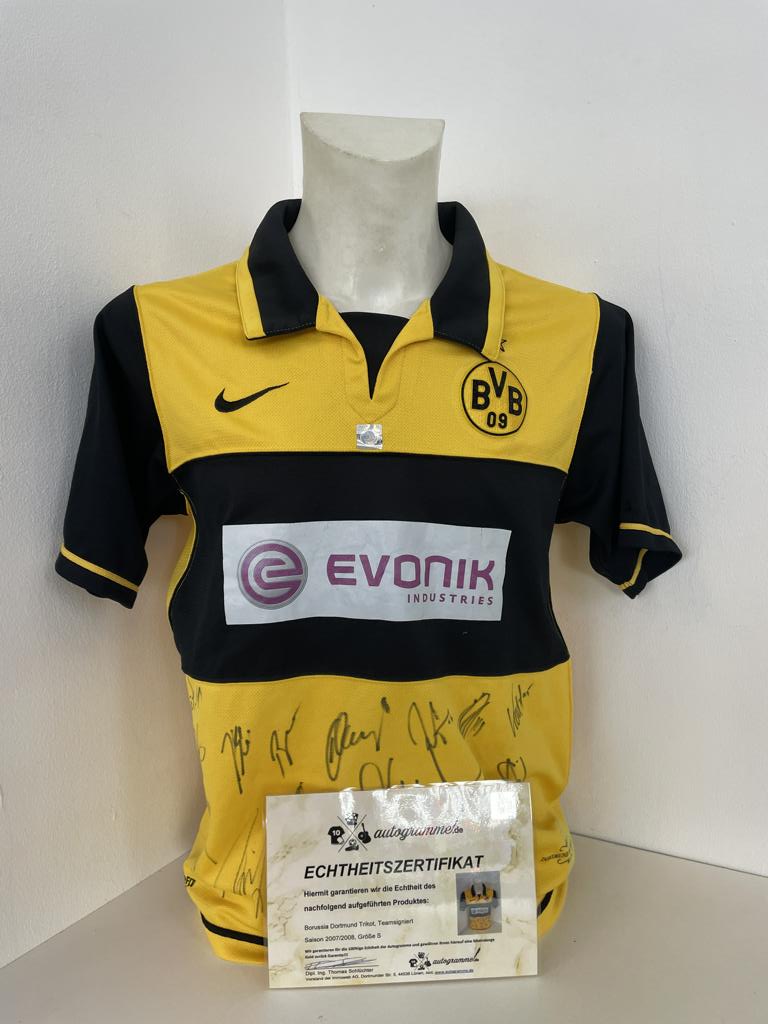 BVB Trikot 2007/2008 team signed Borussia Dortmund Coa Neu Nike S