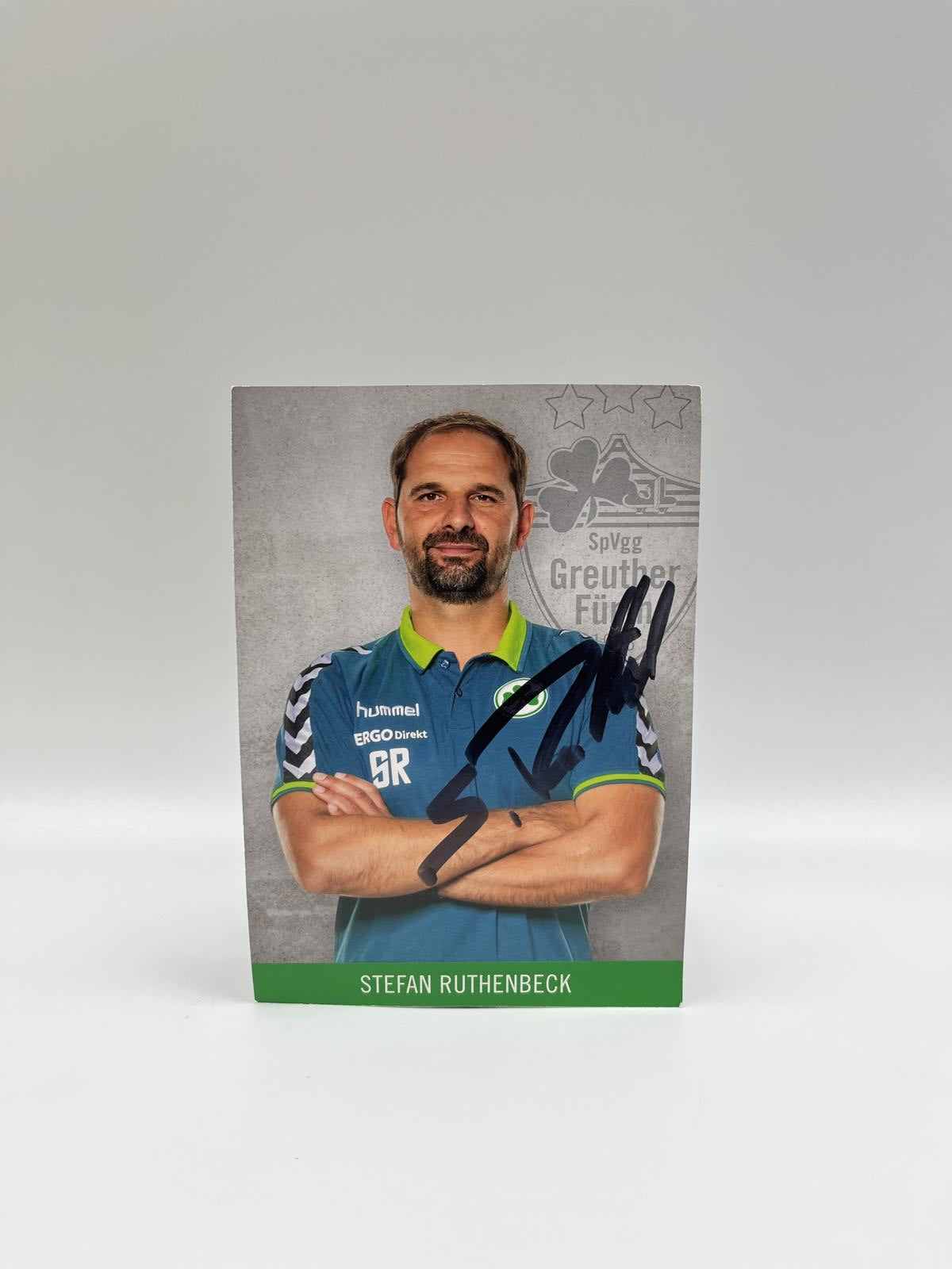 Greuter Fürth T-Shirt Stefan Ruthenbeck signiert Autogramm M Hummel