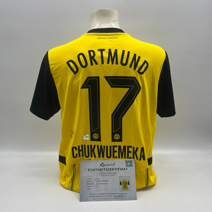 Borussia Dortmund Trikot Carney Chukwuemeka signiert BVB Puma L