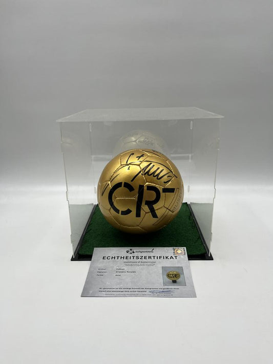 Fußball Cristiano Ronaldo signiert Portugal Fußball Real Madrid Autogramm Ball