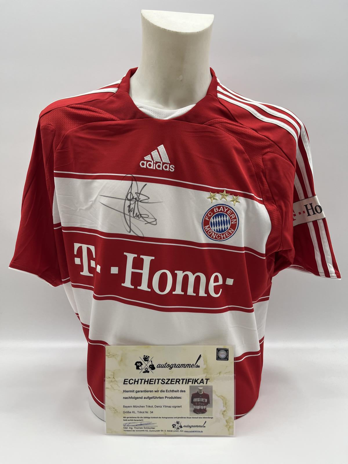 Bayern Munich jersey Deniz Yilmaz signed Adidas FCB autograph COA XL