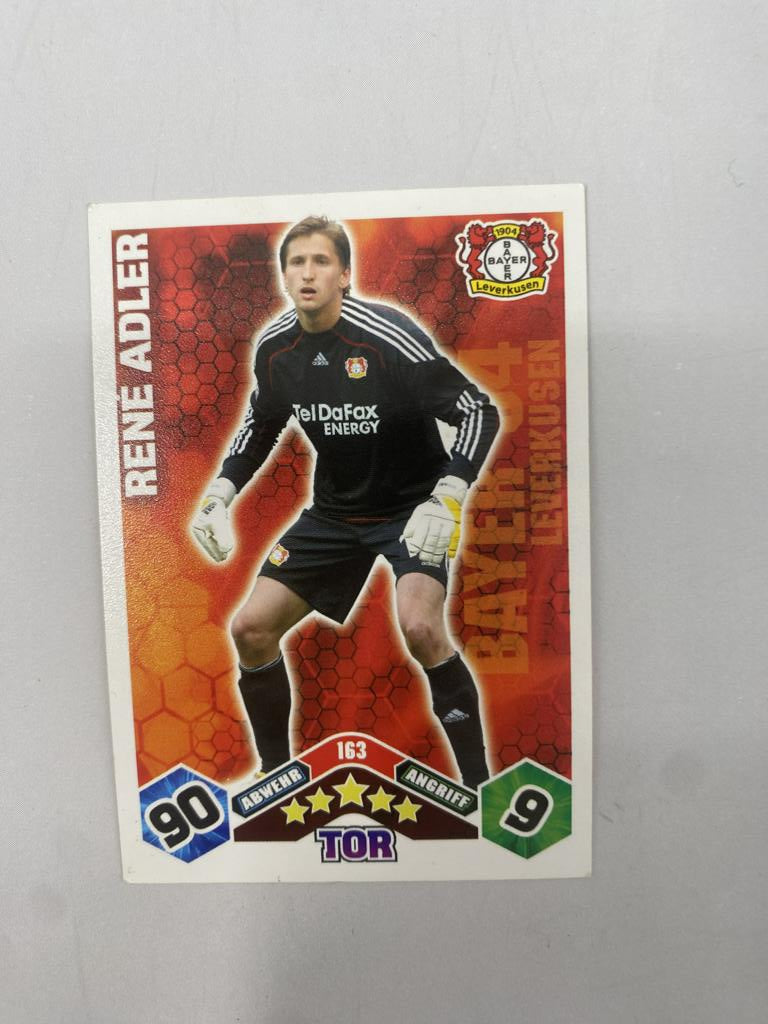 Kapitänsbinde René Adler signiert im Rahmen Bayer Leverkusen Autogramm