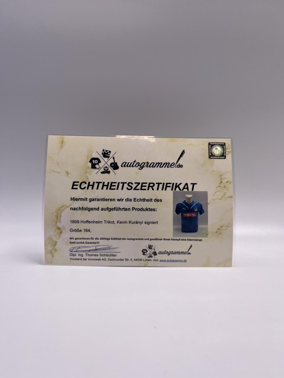 TSG 1899 Hoffenheim Trikot Kuranyi signiert Autogramme Bundesliga Fußball Puma 164