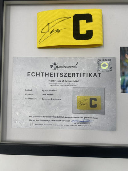 Captain's armband signed by Lars Ricken as part of the Borussia Dortmund COA