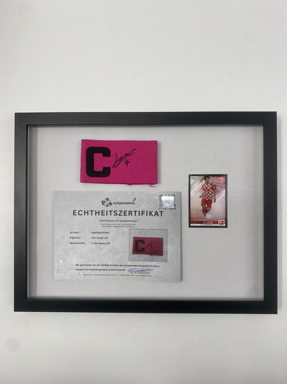 Kapitänsbinde Jae-Jung Lee signiert im Rahmen Mainz 05 Autogramm Fußball COA