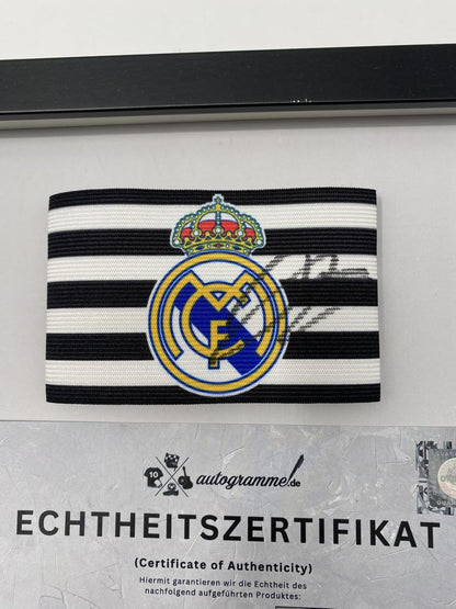 Kapitänsbinde Jude Bellingham signiert im Rahmen Real Madrid COA Autogramm
