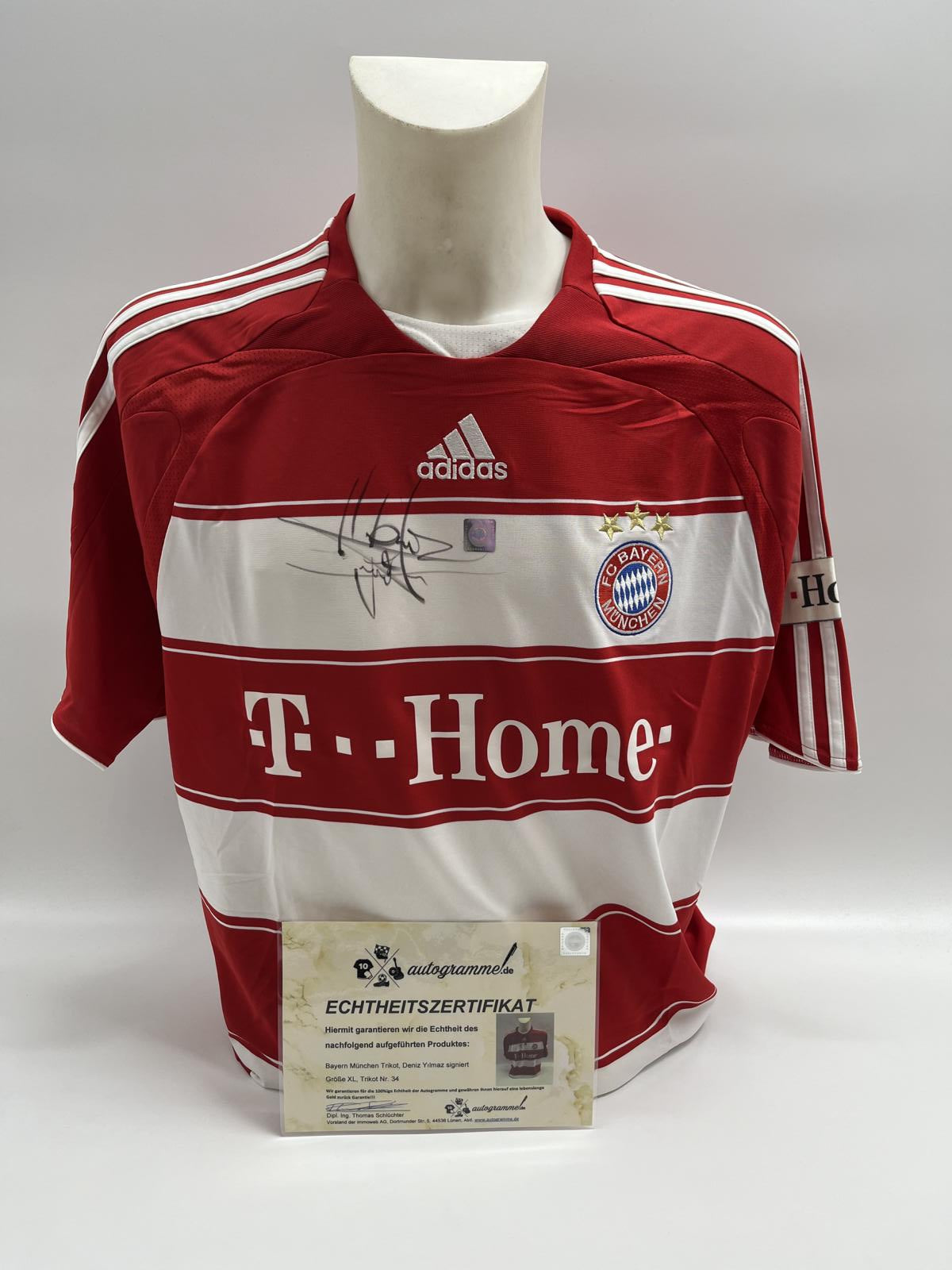 Bayern Munich jersey Deniz Yilmaz signed Adidas FCB autograph COA XL