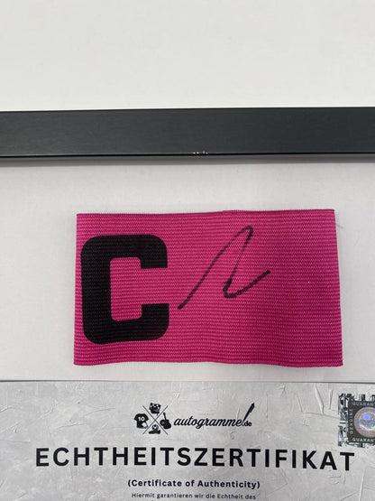 Kapitänsbinde Nadiem Amiri signiert im Rahmen Mainz 05 Autogramm Fußball COA