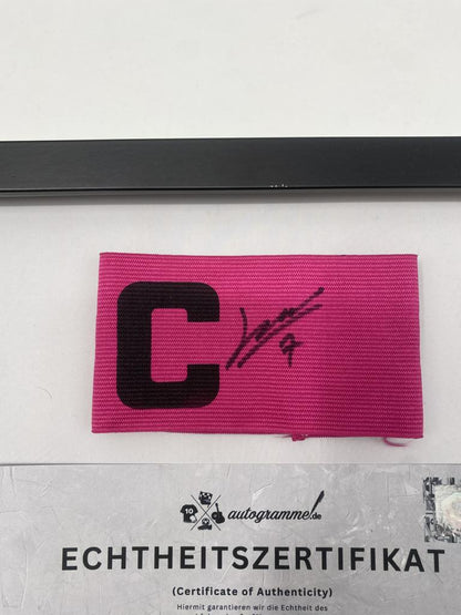 Kapitänsbinde Jae-Jung Lee signiert im Rahmen Mainz 05 Autogramm Fußball COA