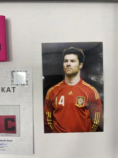 Kapitänsbinde Xabi Alonso signiert im Rahmen Spanien Autogramm COA