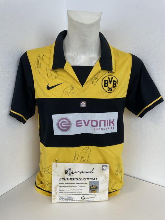 BVB Trikot 2007/2008 Teamsigniert Borussia Dortmund COA Neu Nike S