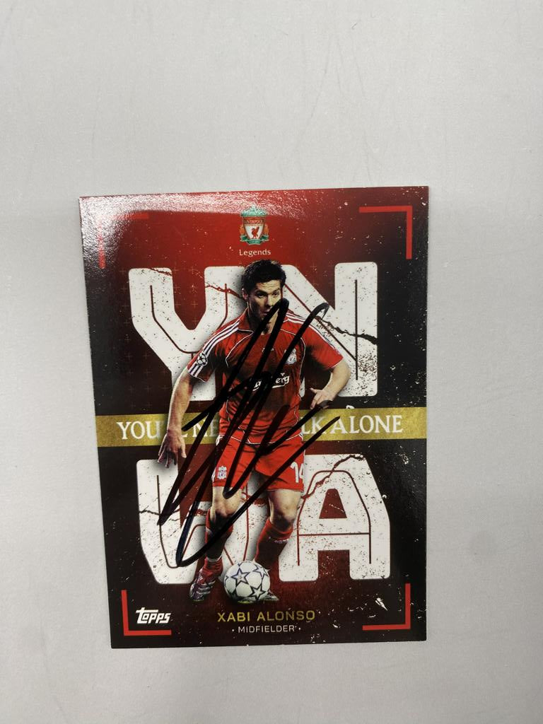 Kapitänsbinde Xabi Alonso signiert im Rahmen FC Liverpool Autogramm COA