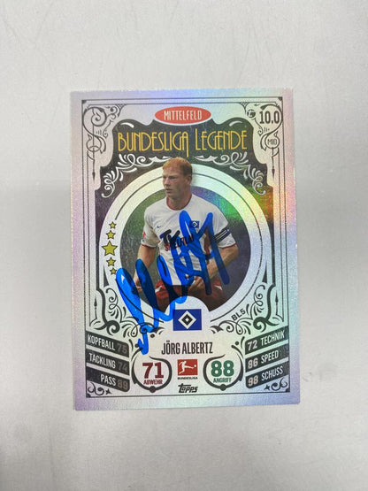 Kapitänsbinde Jörg Albertz signiert im Rahmen Hamburger SV Autogramm COA