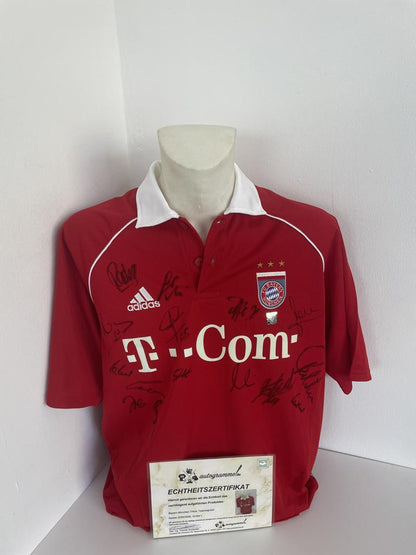 Bayern Munich jersey 05/06 team signed football bundesliga autograph adidas l