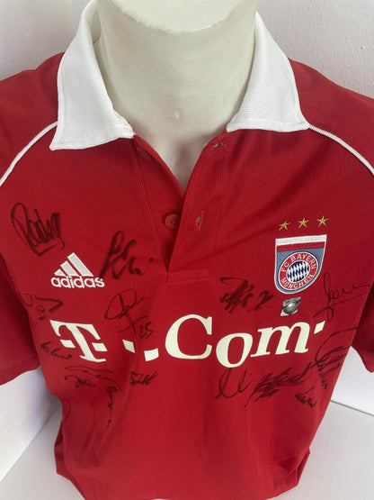 Bayern Munich jersey 05/06 team signed football bundesliga autograph adidas l