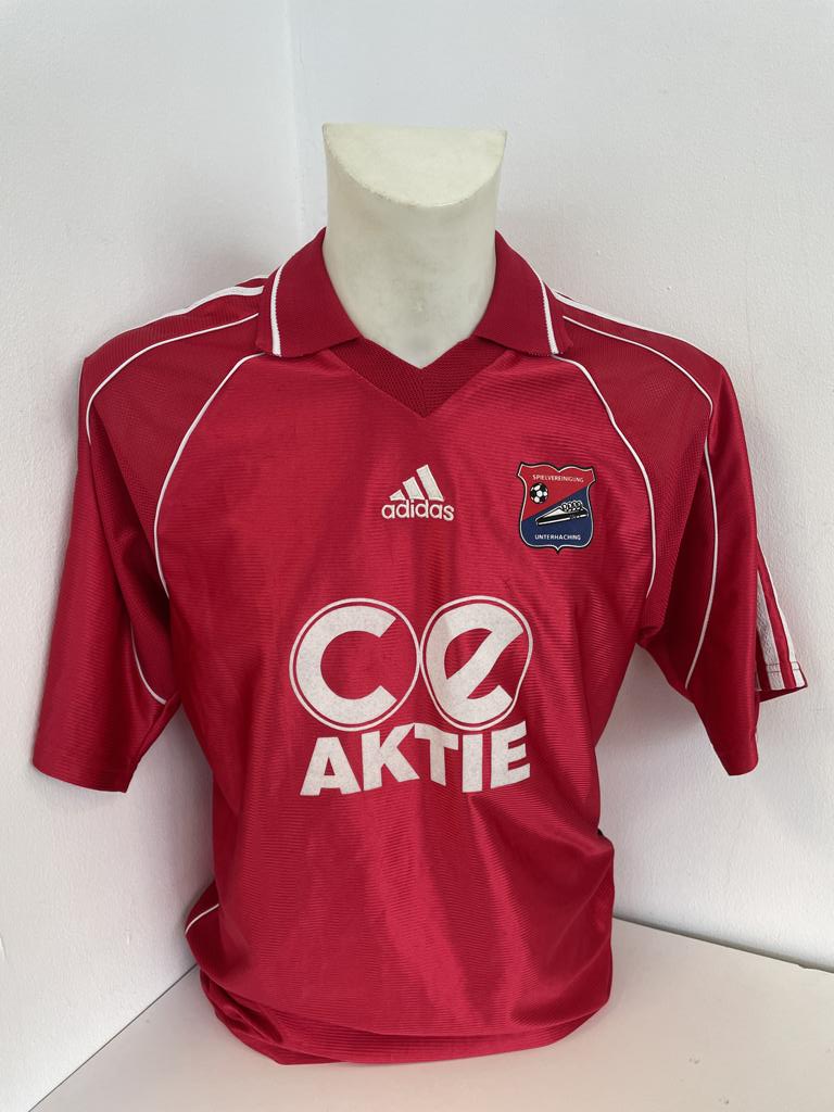 SpVgg Unterhaching jersey Oliver Strauben signed + dedication football bundesliga adidas s