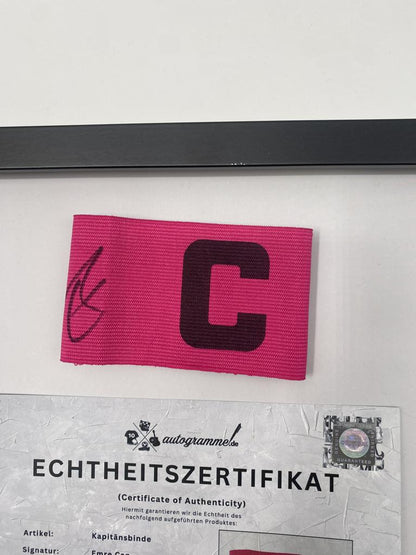 Captain's armband signed by Emre Can in a Borussia Dortmund COA frame