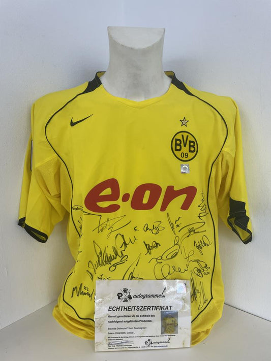 BVB Trikot 2004/2005 Teamsigniert Borussia Dortmund COA Neu Nike L