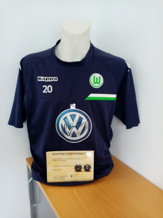 VFL Wolfsburg Shirt Max Grün signiert Fußball Bundesliga Autogramm Kappa COA XL